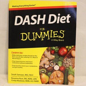 DASH Diet for Dummies by Sarah Samaan Recipe Cook Book Weight Loss